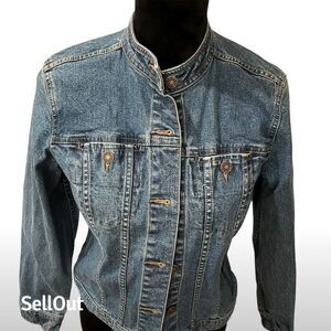 Charter Club Women's Petite Denim Jacket Blue Size S Casual